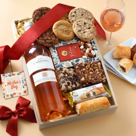 Rose Wine Gift Tray for Mothers Day