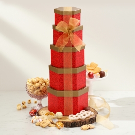 Ruby Red Gift Tower