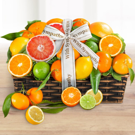 Sympathy Wishes Citrus Fruit Basket
