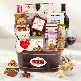 Valentine's Day Wine Gift Basket