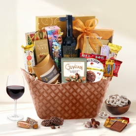 Warm Wishes Wine Gift Basket