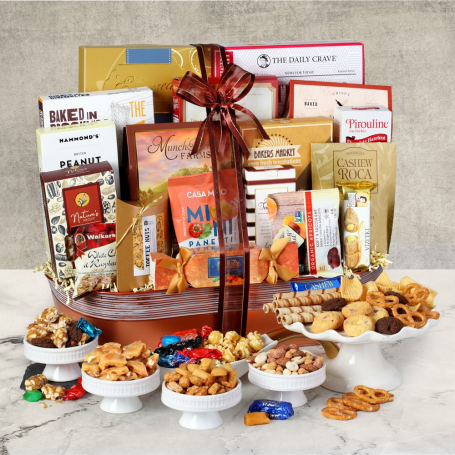 Deluxe Favorites Gift Basket, Food Gift Baskets