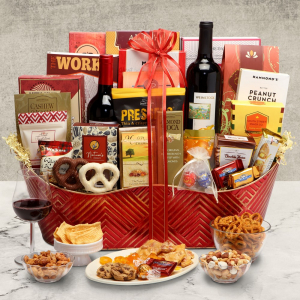 Christmas Delights Wine Gift Basket – Christmas gift baskets – New