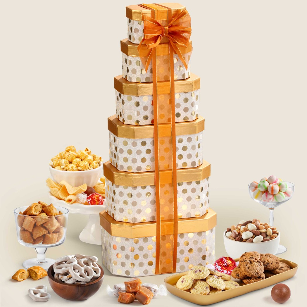 >Towering Heights Holiday Gift Tower