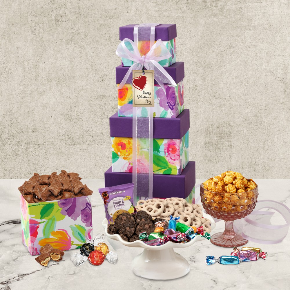 >Valentine Day Sweets Gift Tower