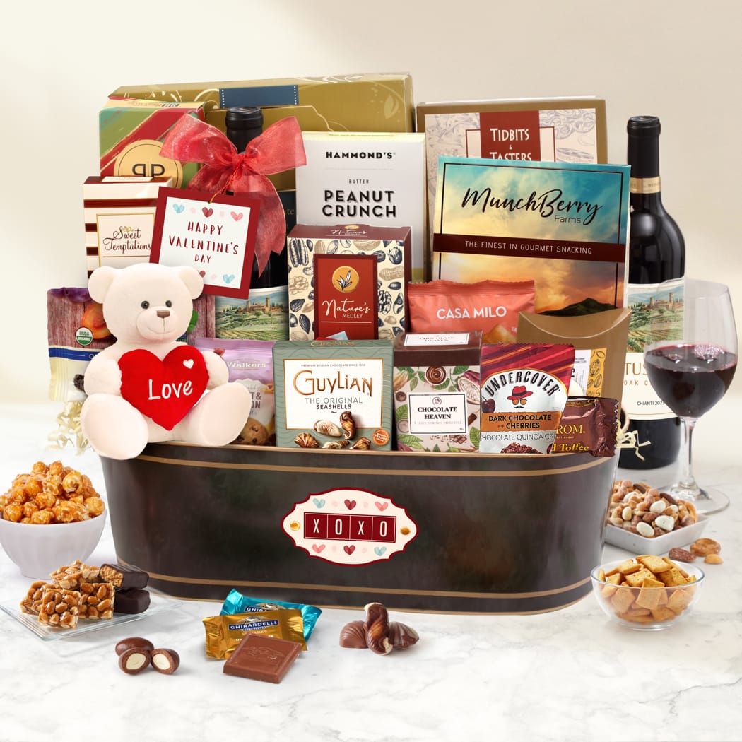 Valentines Day Signature Wine Gift Basket