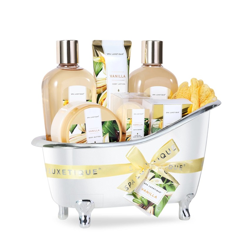 Buy our warm vanilla bathtub spa set at