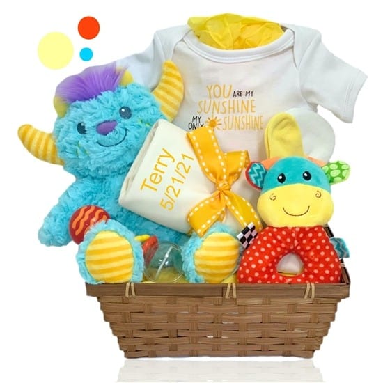 >YOU ARE MY SUNSHINE BABY GIFT BASKET